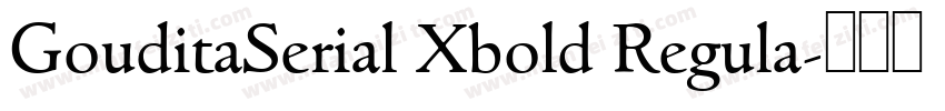 GouditaSerial Xbold Regula字体转换